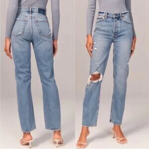 Abercrombie & fitch dad high rise size 28 extra short